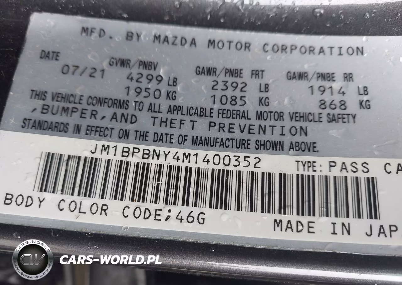 2021 Mazda Mazda3 2.5 Turbo Premium Plus VIN:JM1BPBNY4M1400352 - 9