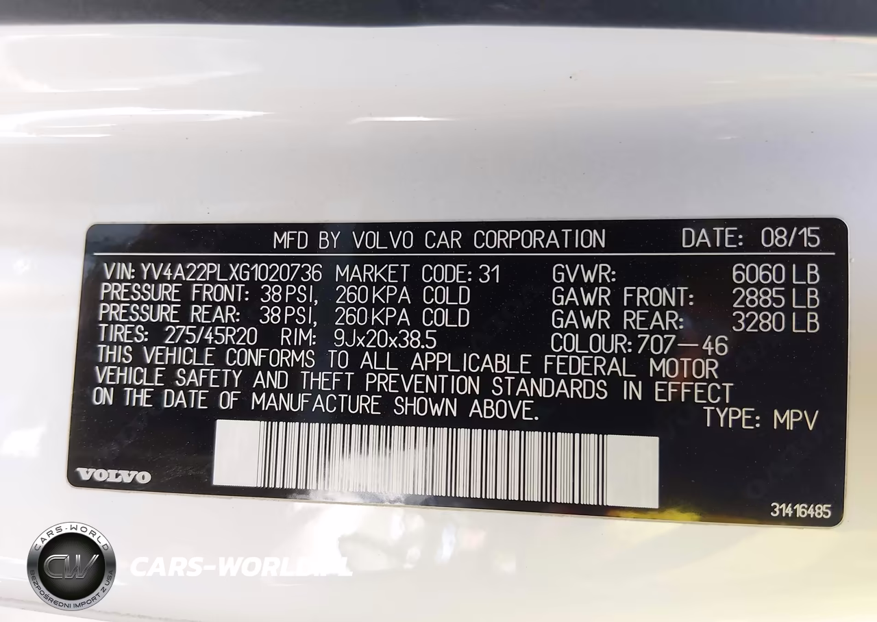 2016 Volvo Xc90 T6 Inscription VIN:YV4A22PLXG1020736 - 9