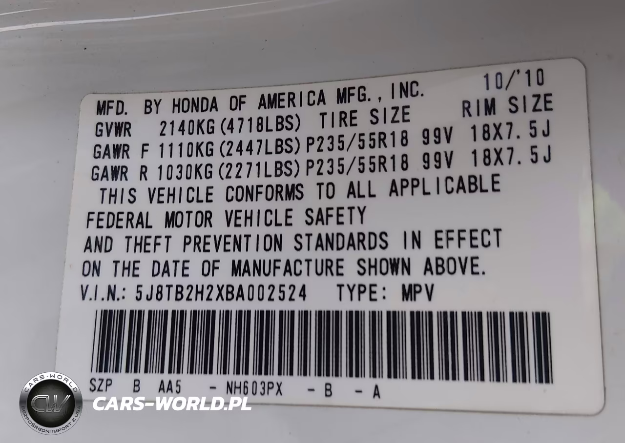 2011 Acura Rdx VIN:5J8TB2H2XBA002524 - 9