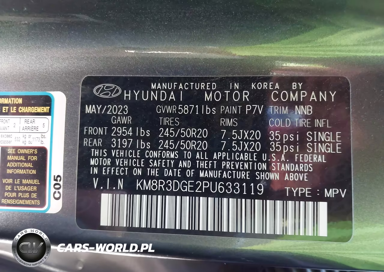 2023 Hyundai Palisade Xrt VIN:KM8R3DGE2PU633119 - 9
