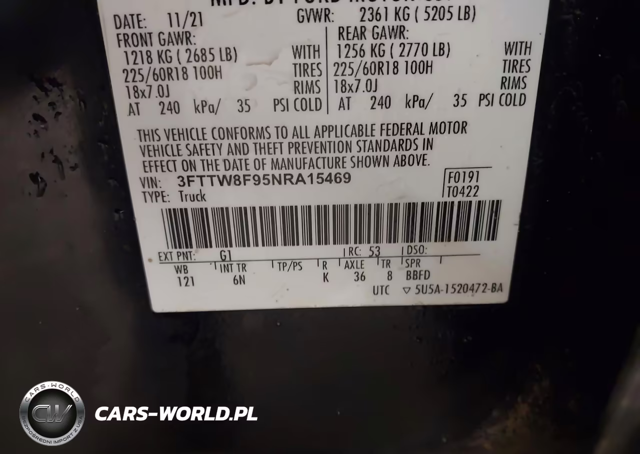2022 Ford Maverick Lariat VIN:3FTTW8F95NRA15469 - 9