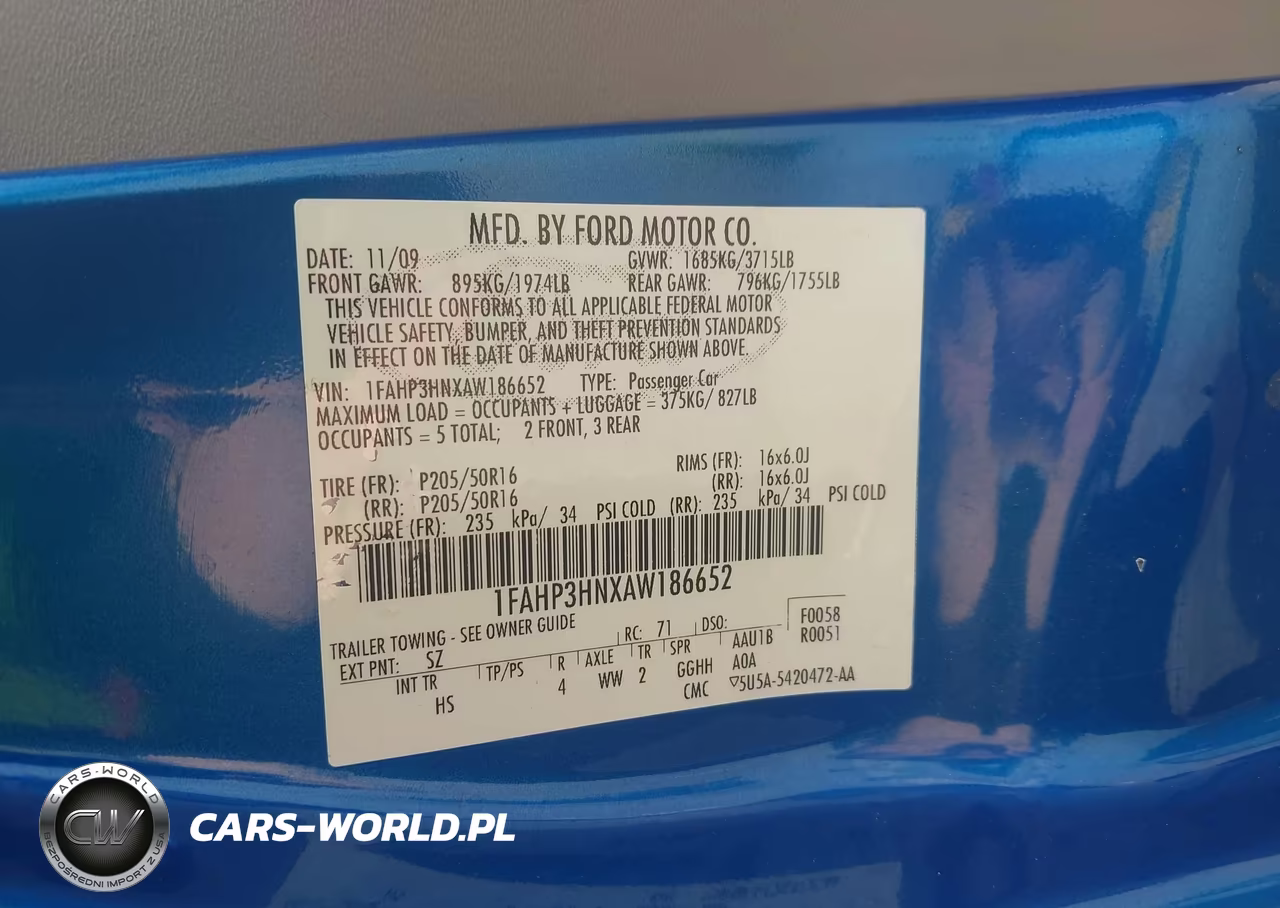 2010 Ford Focus Sel VIN:1FAHP3HNXAW186652 - 9