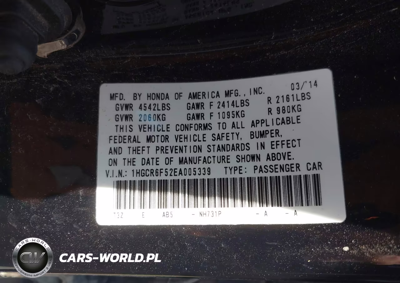 2014 Honda Accord Hybrid Ex-L VIN:1HGCR6F52EA005339 - 9