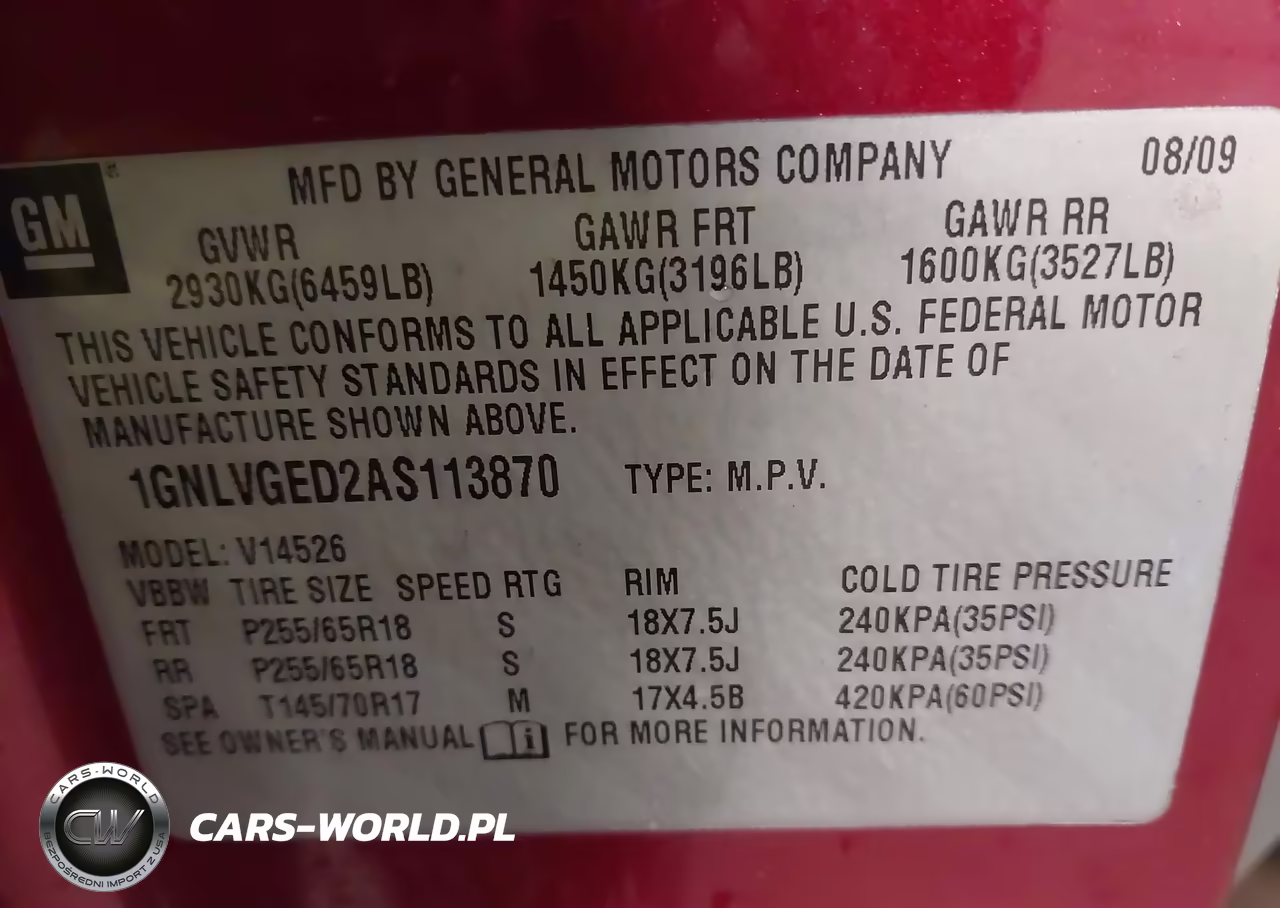2010 Chevrolet Traverse Lt VIN:1GNLVGED2AS113870 - 9