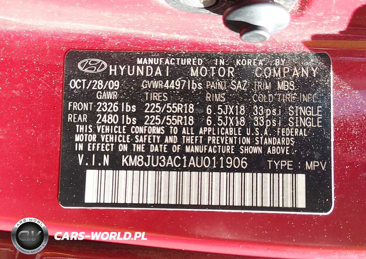 2010 Hyundai Tucson Limited VIN:KM8JU3AC1AU011906 - 9