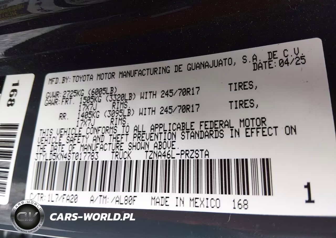 2025 Toyota Tacoma Sr VIN:3TYLD5KN4ST017783 - 9