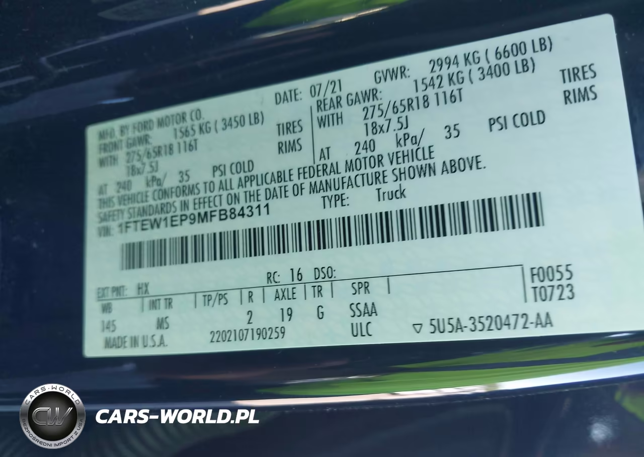 2021 Ford F-150 Xlt VIN:1FTEW1EP9MFB84311 - 9