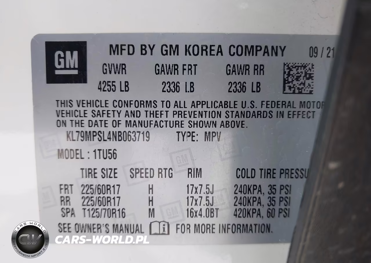 2022 Chevrolet Trailblazer Fwd Lt VIN:KL79MPSL4NB063719 - 9