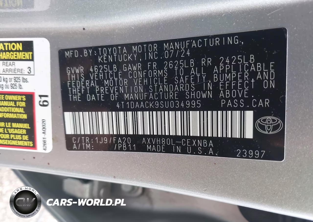 2025 Toyota Camry Le VIN:4T1DAACK9SU034995 - 9
