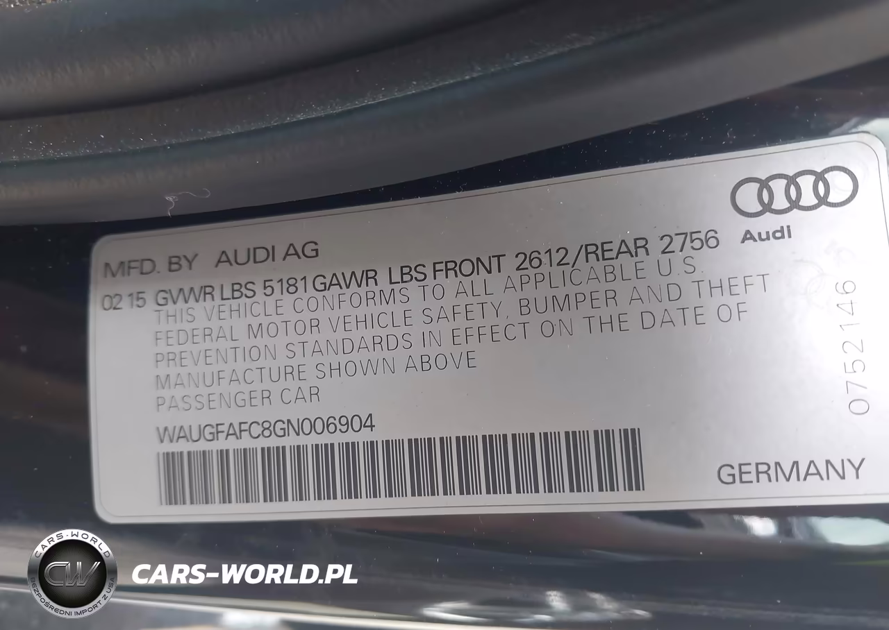 2016 Audi A6 2.0T Premium Plus VIN:WAUGFAFC8GN006904 - 9
