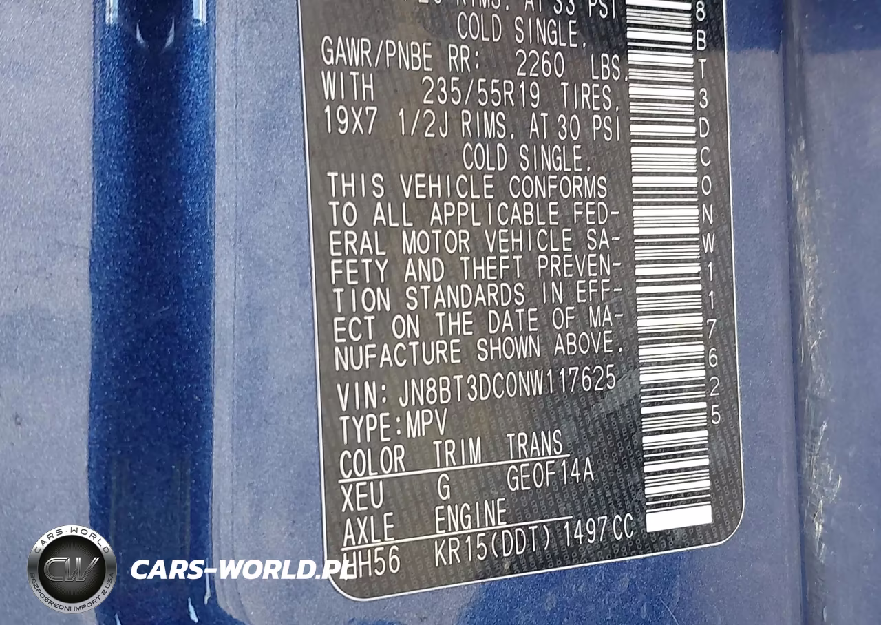 2022 Nissan Rogue Platinum Fwd VIN:JN8BT3DC0NW117625 - 9