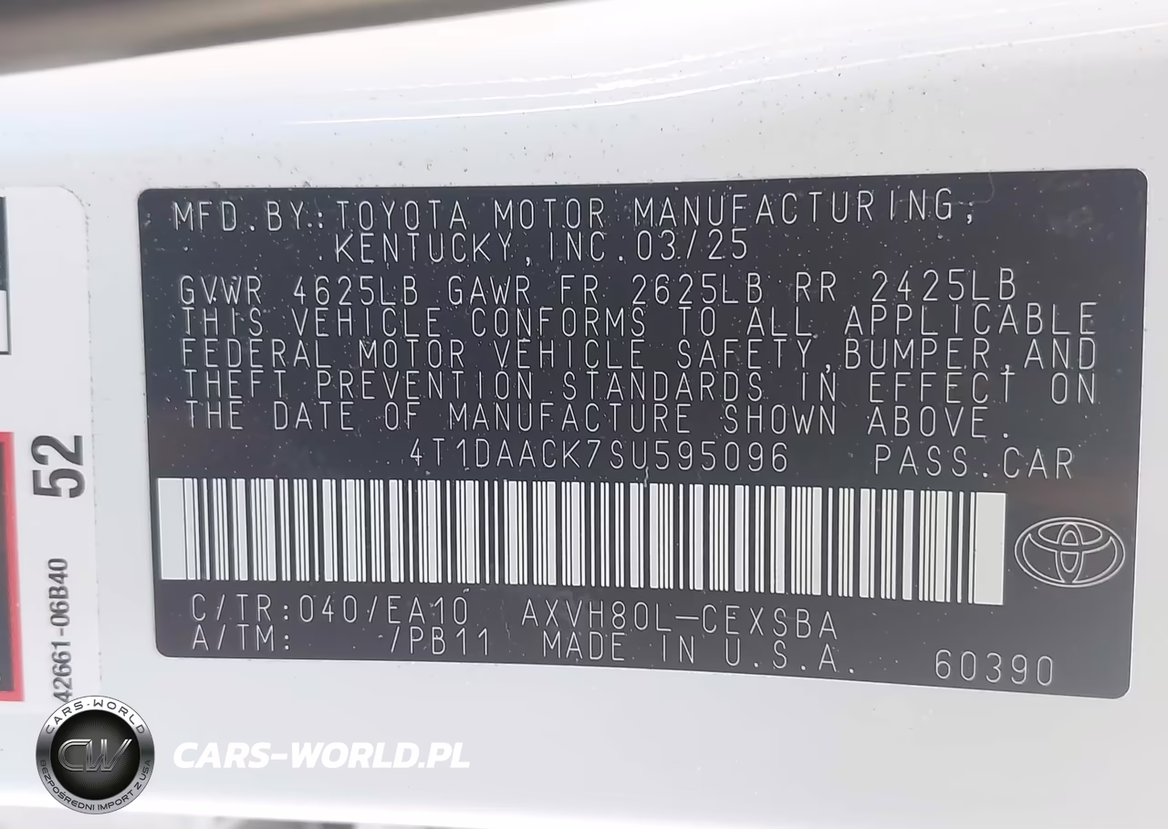 2025 Toyota Camry Se VIN:4T1DAACK7SU595096 - 9