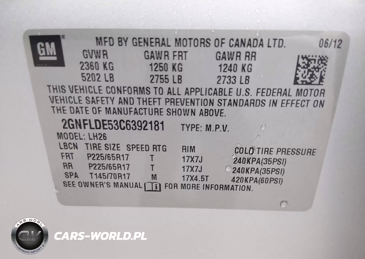2012 Chevrolet Equinox 1Lt VIN:2GNFLDE53C6392181 - 9