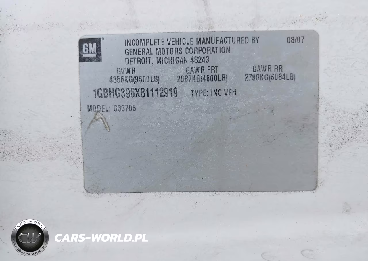 2008 Chevrolet Express Cargo Van Work Van VIN:1GBHG396X81112919 - 9