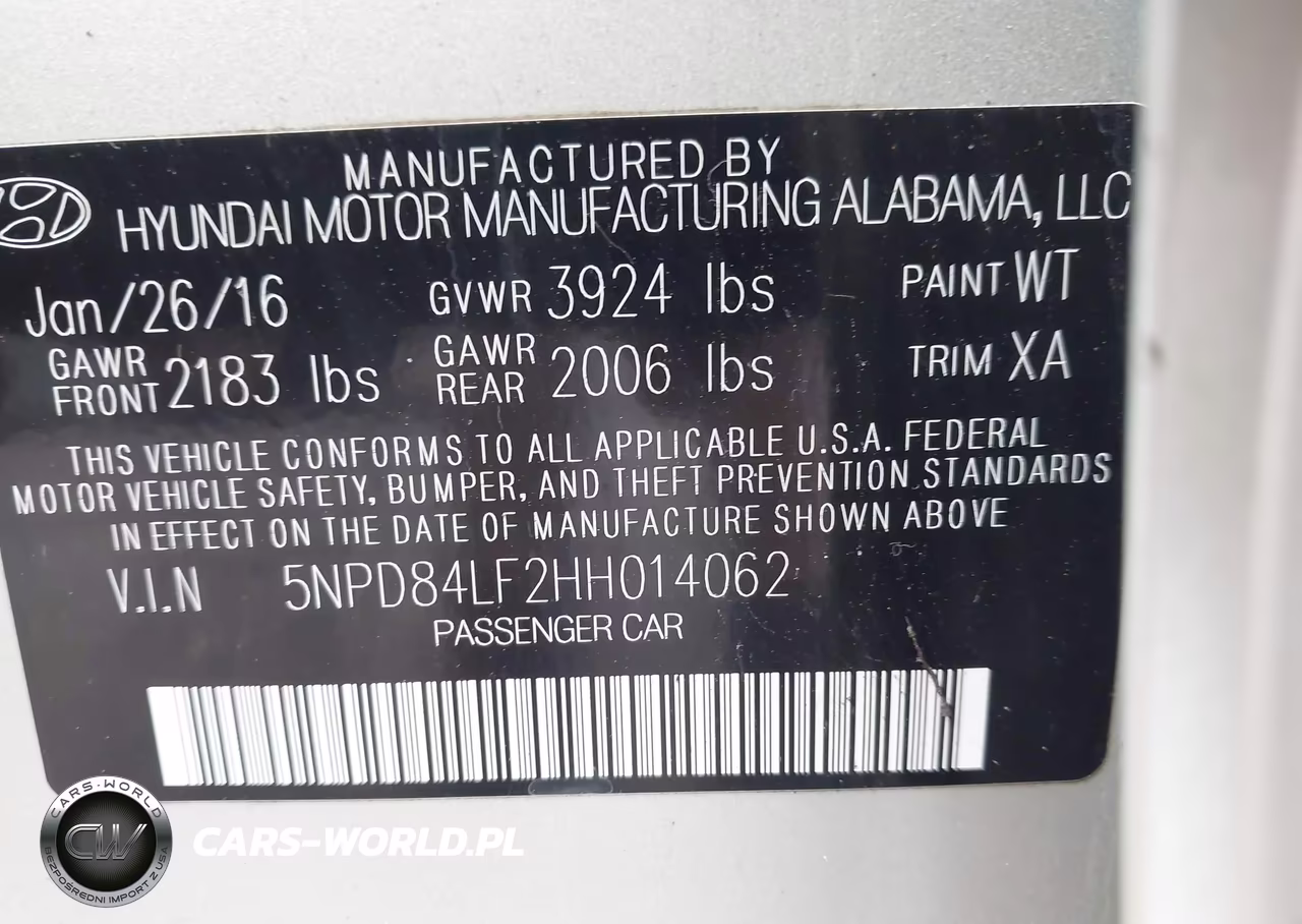 2017 Hyundai Elantra Se VIN:5NPD84LF2HH014062 - 9