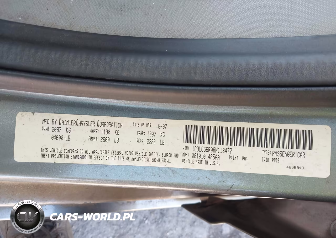 2008 Chrysler Sebring Touring VIN:1C3LC56R08N118477 - 9
