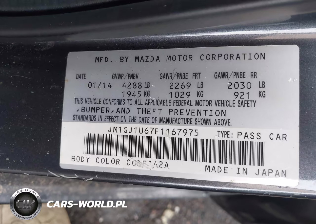 2015 Mazda Mazda6 I Sport VIN:JM1GJ1U67F1167975 - 9