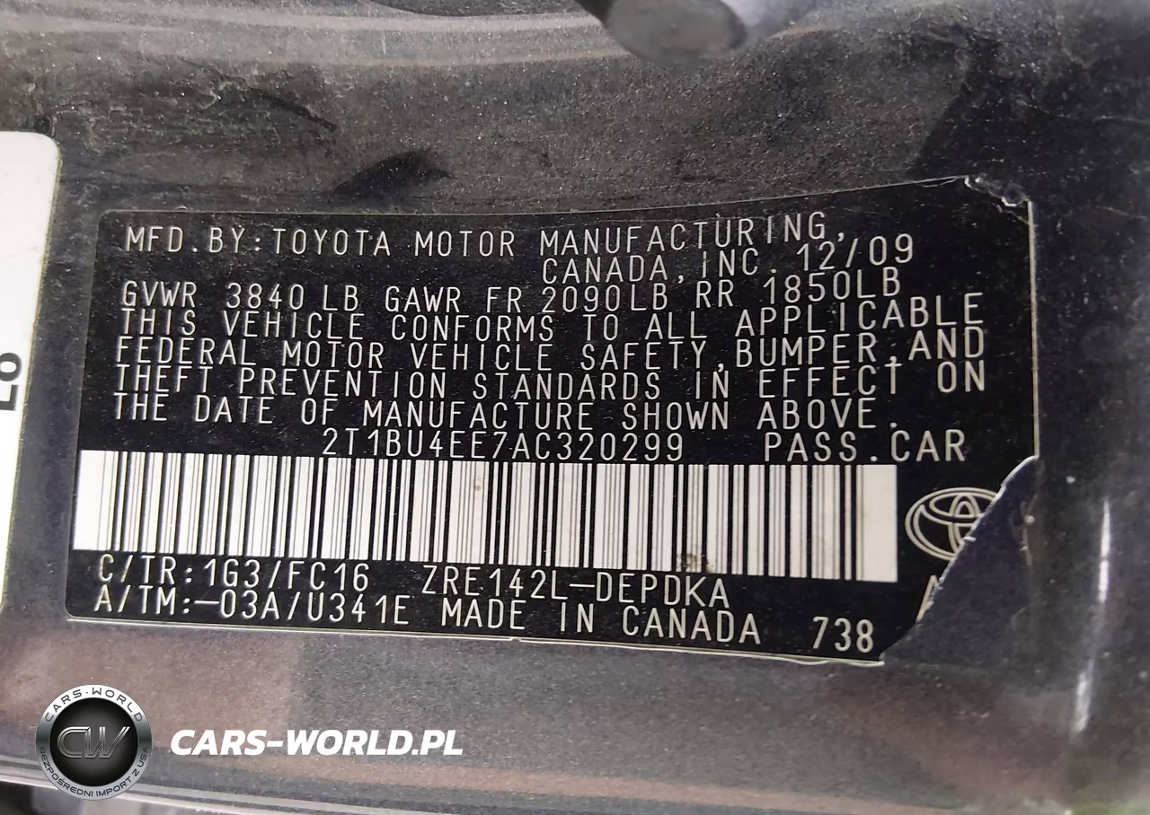 2010 Toyota Corolla Le VIN:2T1BU4EE7AC320299 - 9