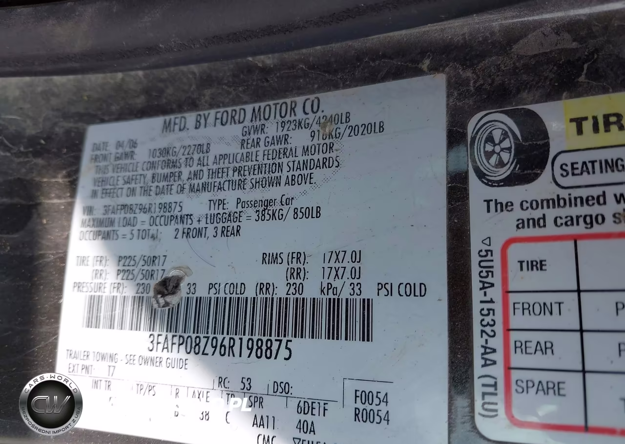 2006 Ford Fusion Sel VIN:3FAFP08Z96R198875 - 9