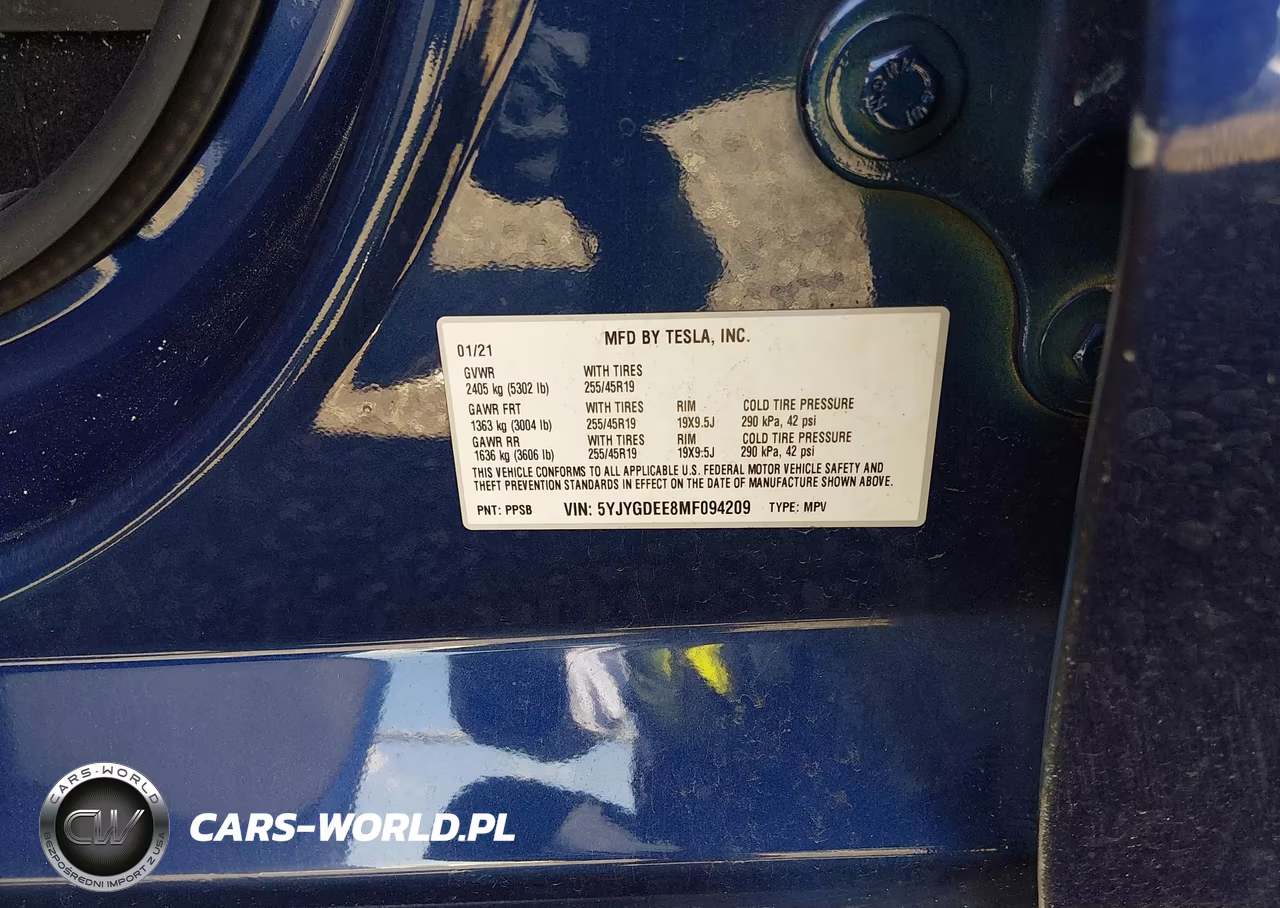 2021 Tesla Model Y Long Range Dual Motor All-Wheel Drive VIN:5YJYGDEE8MF094209 - 9