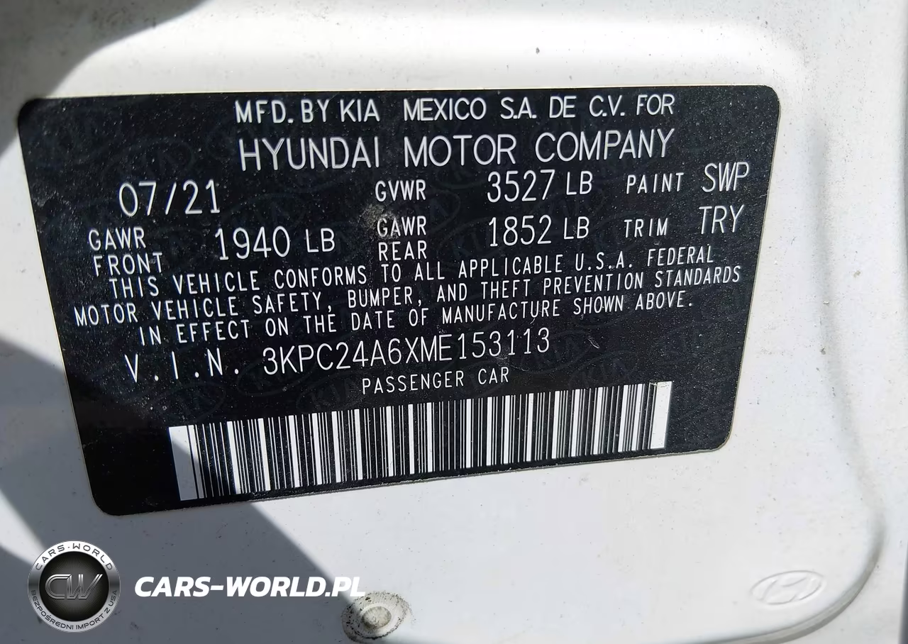 2021 Hyundai Accent Se VIN:3KPC24A6XME153113 - 9