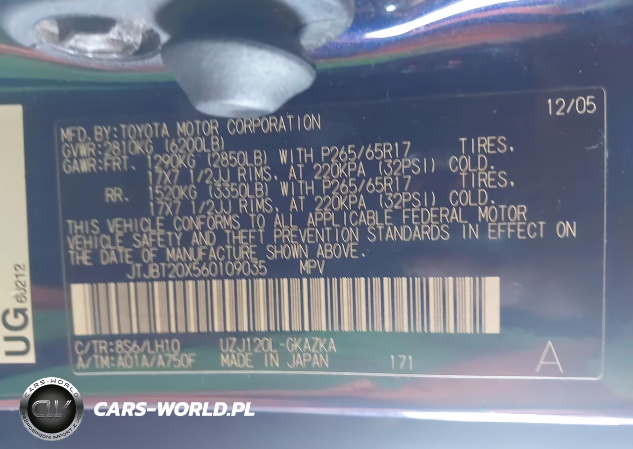 2006 Lexus Gx 470 VIN:JTJBT20X560109035 - 9