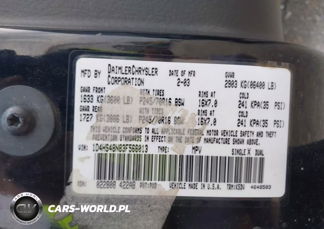 2003 Dodge Durango Slt VIN:1D4HS48N83F566013 - 9