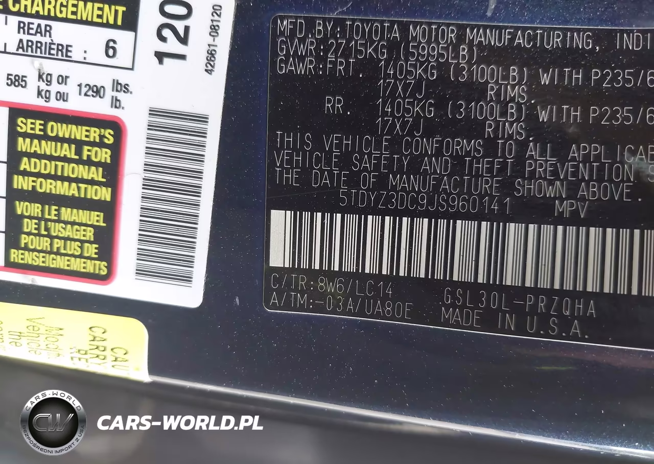2018 Toyota Sienna Xle 8 Passenger VIN:5TDYZ3DC9JS960141 - 9