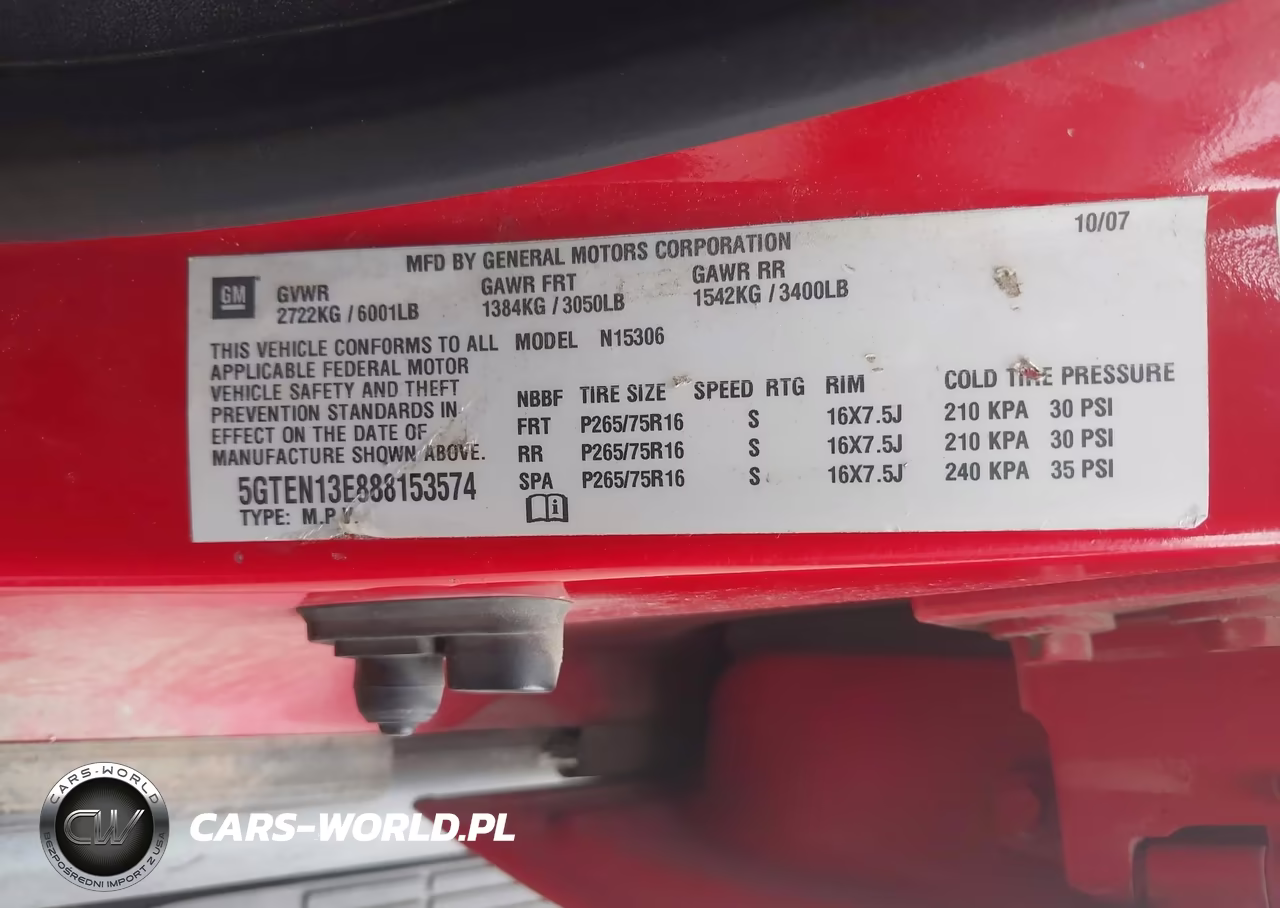 2008 Hummer H3 Suv VIN:5GTEN13E888153574 - 9