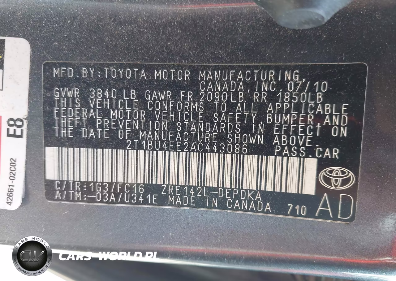 2010 Toyota Corolla Le VIN:2T1BU4EE2AC443086 - 9