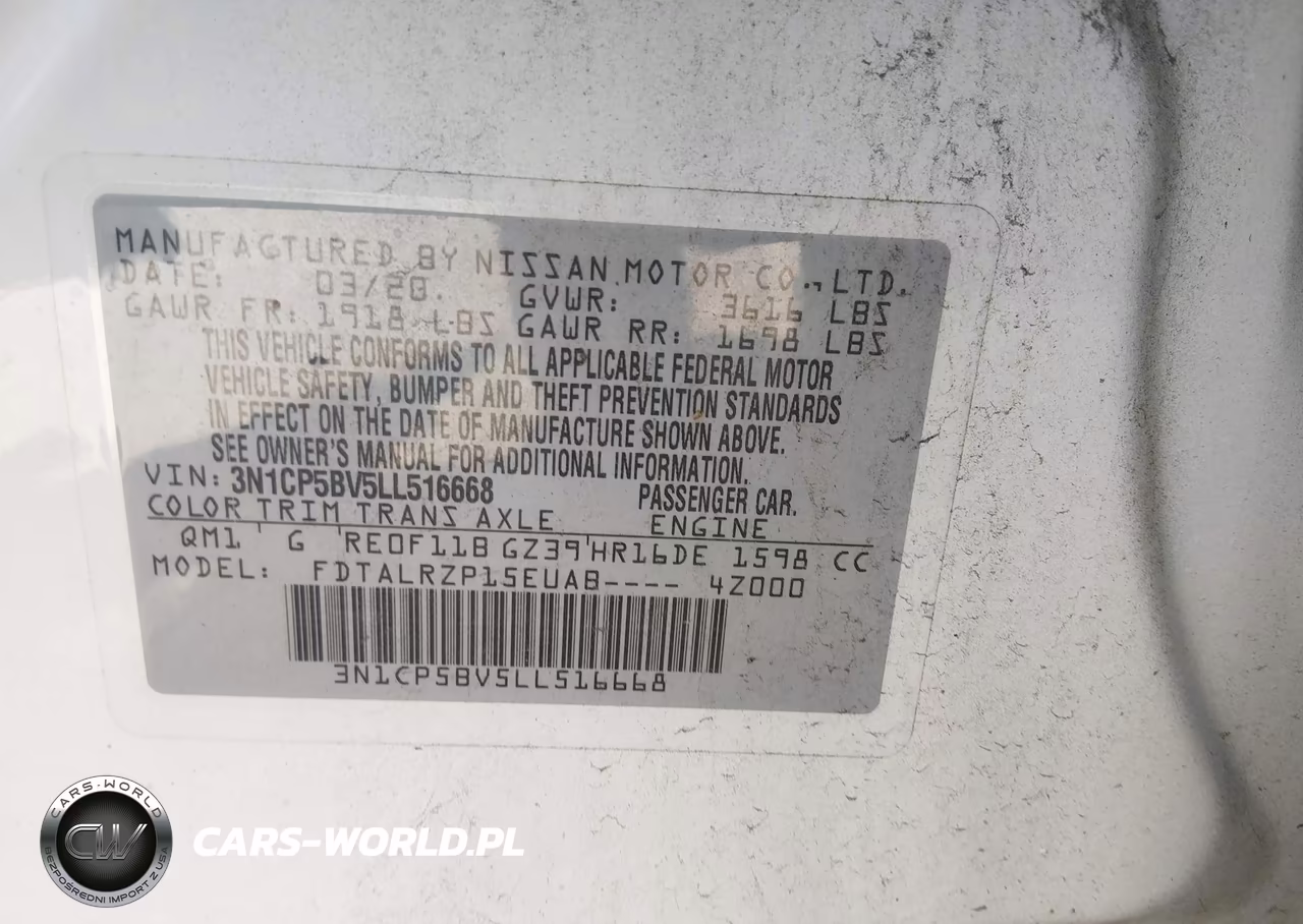 2020 Nissan Kicks S Xtronic Cvt VIN:3N1CP5BV5LL516668 - 9