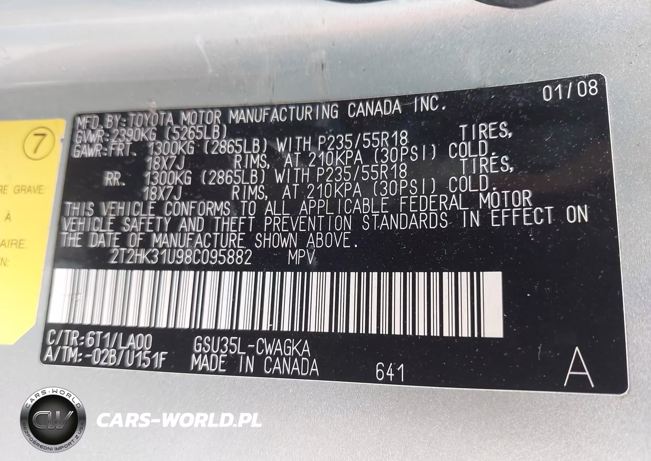 2008 Lexus Rx 350 VIN:2T2HK31U98C095882 - 9