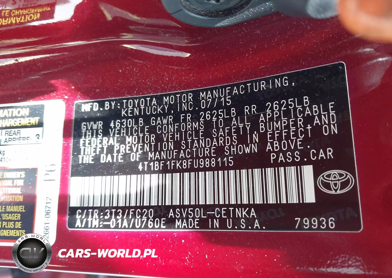 2015 Toyota Camry Le VIN:4T1BF1FK8FU988115 - 9