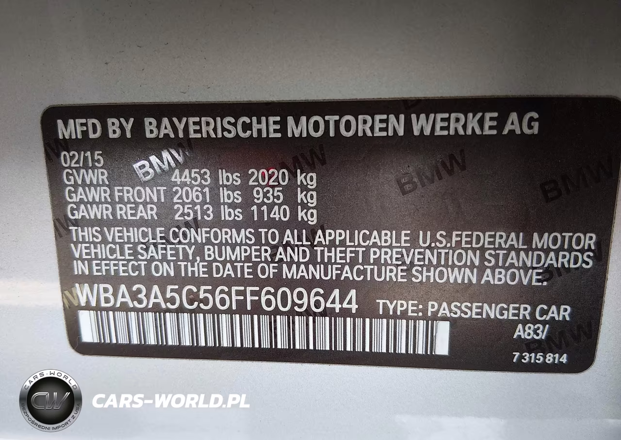 2015 BMW 328I VIN:WBA3A5C56FF609644 - 9