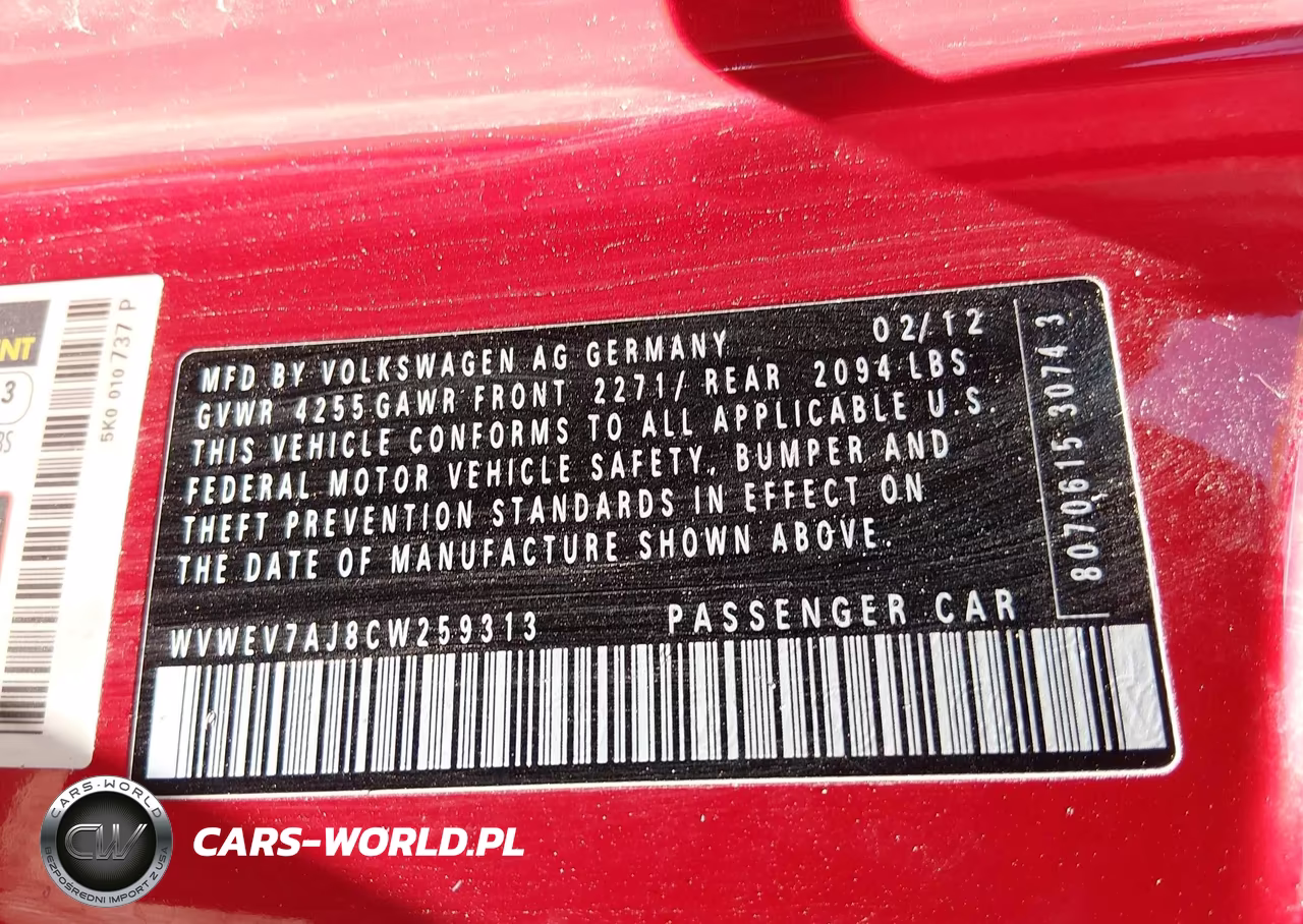 2012 Volkswagen Gti 2-Door VIN:WVWEV7AJ8CW259313 - 9