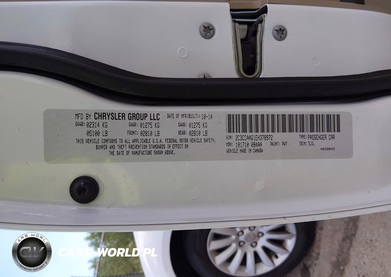 2014 Chrysler 300 VIN:2C3CCAAG1EH378972 - 9