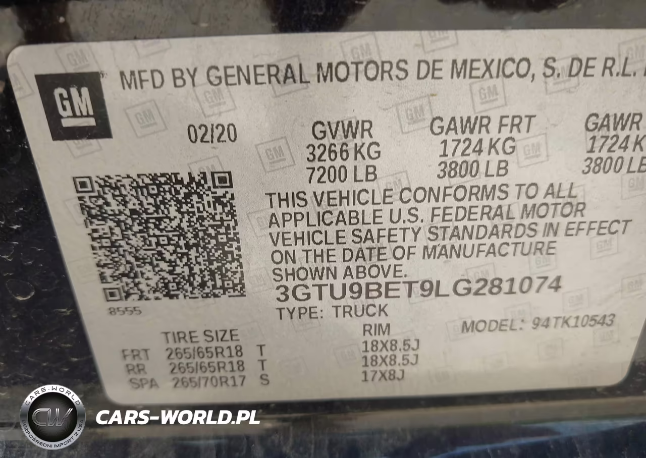 2020 GMC Sierra 1500 VIN:3GTU9BET9LG281074 - 9