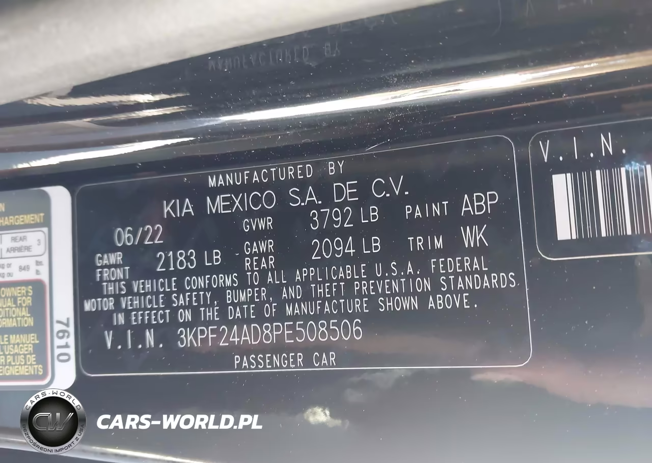 2023 Kia Forte Lxs VIN:3KPF24AD8PE508506 - 9
