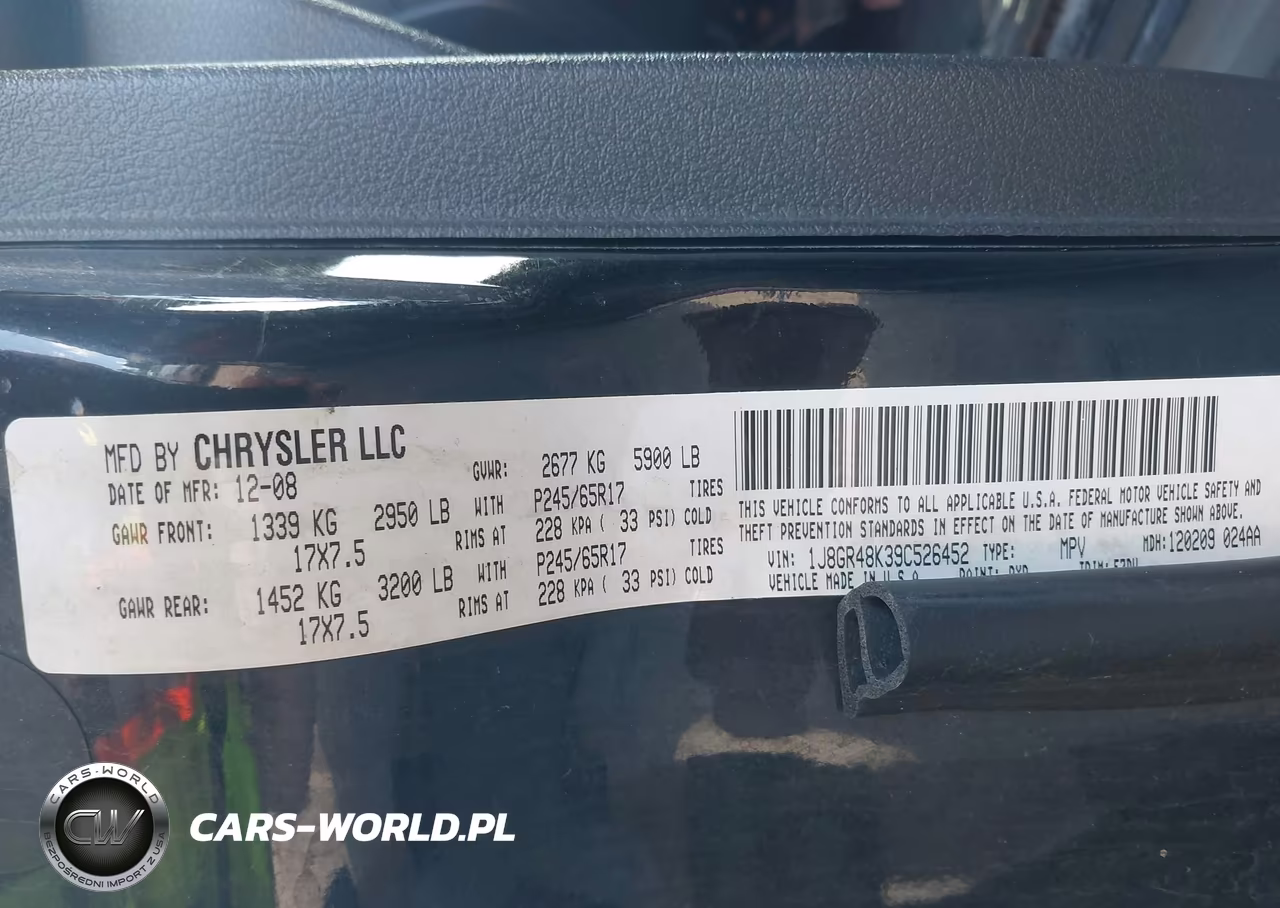 2009 Jeep Grand Cherokee Laredo VIN:1J8GR48K39C526452 - 9