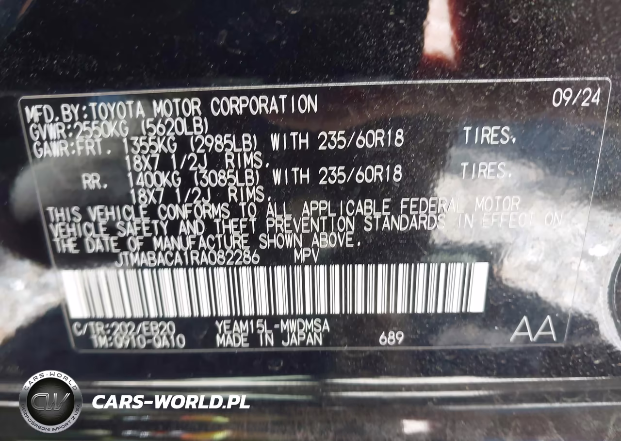 2024 Toyota Bz4X Xle VIN:JTMABACA1RA082286 - 9
