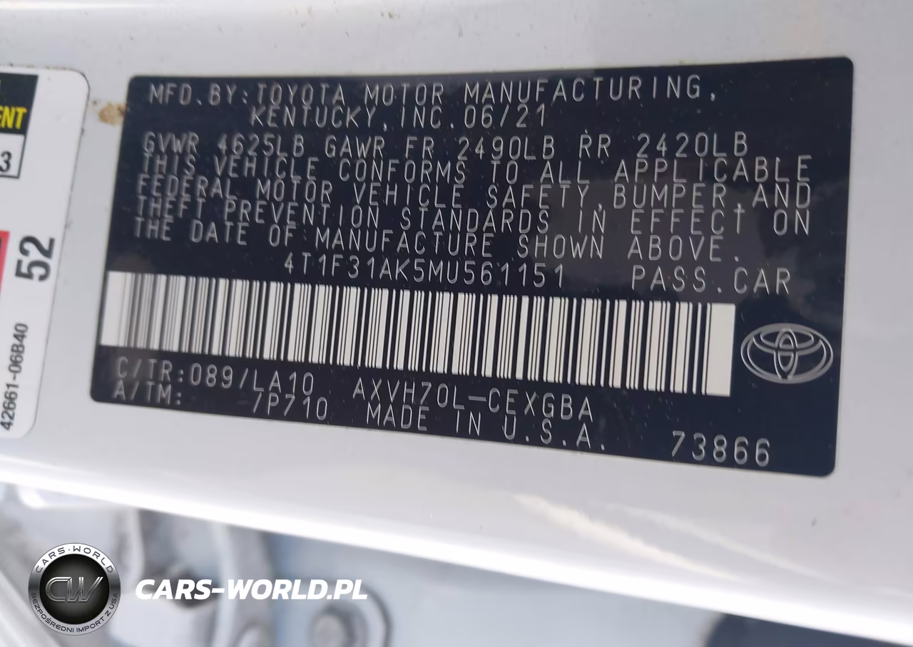 2021 Toyota Camry Xle Hybrid VIN:4T1F31AK5MU561151 - 9