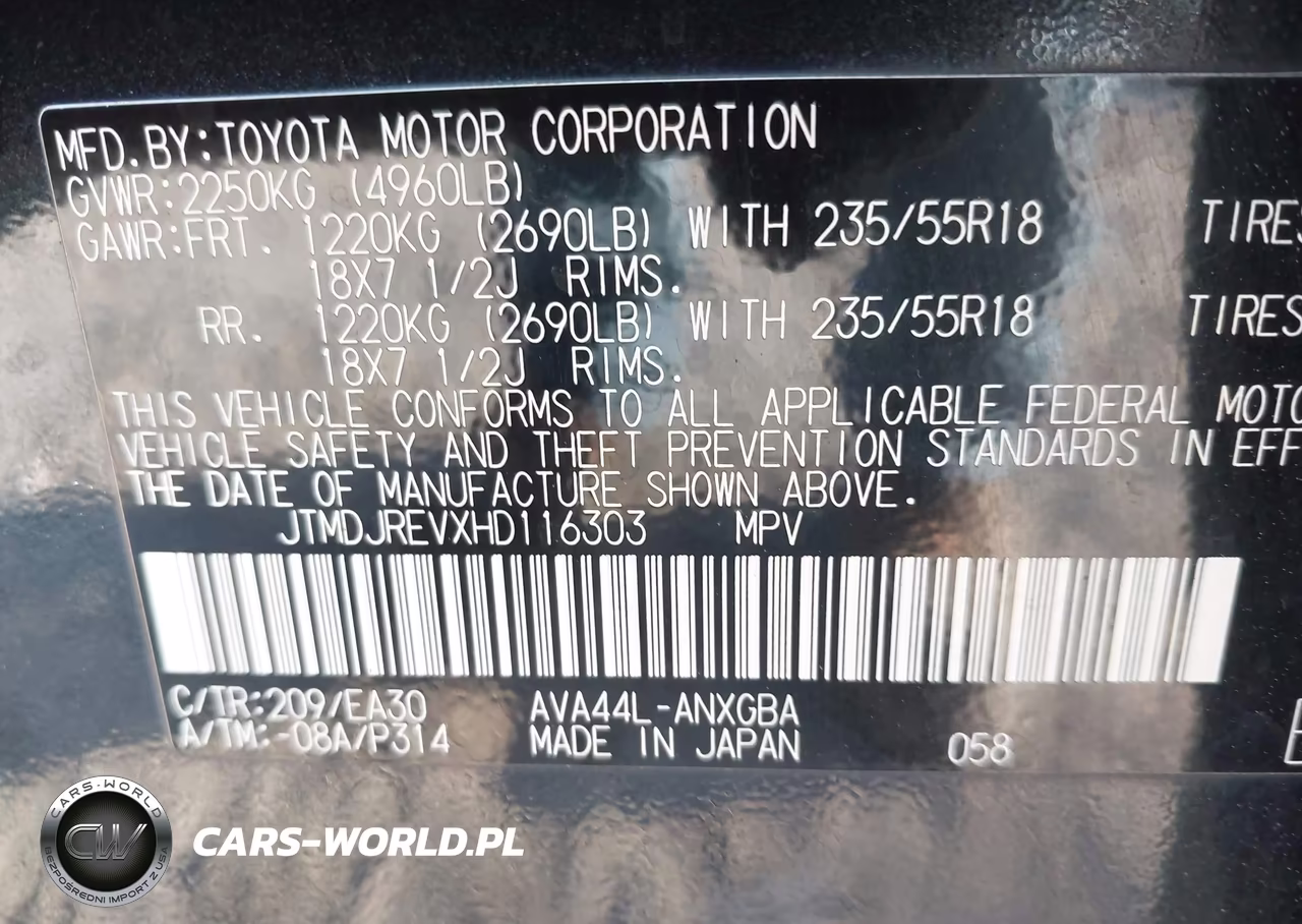 2017 Toyota Rav4 Hybrid Limited VIN:JTMDJREVXHD116303 - 9