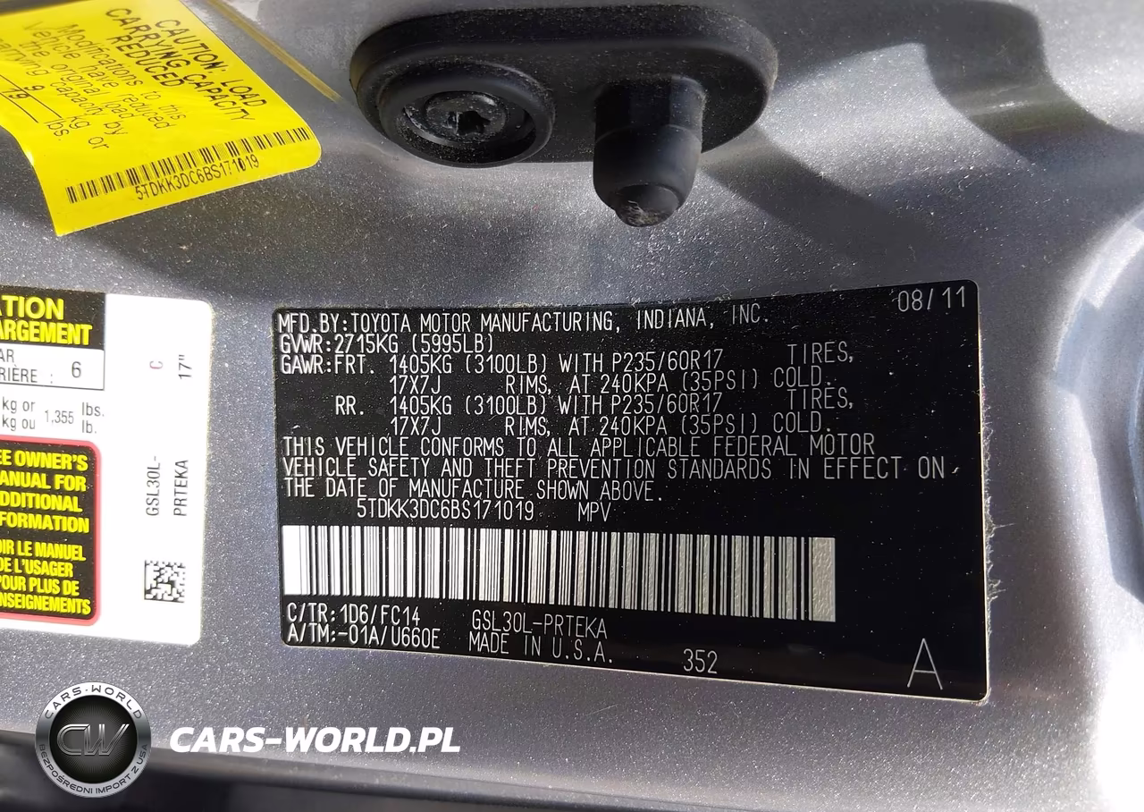 2011 Toyota Sienna Le V6 VIN:5TDKK3DC6BS171019 - 9