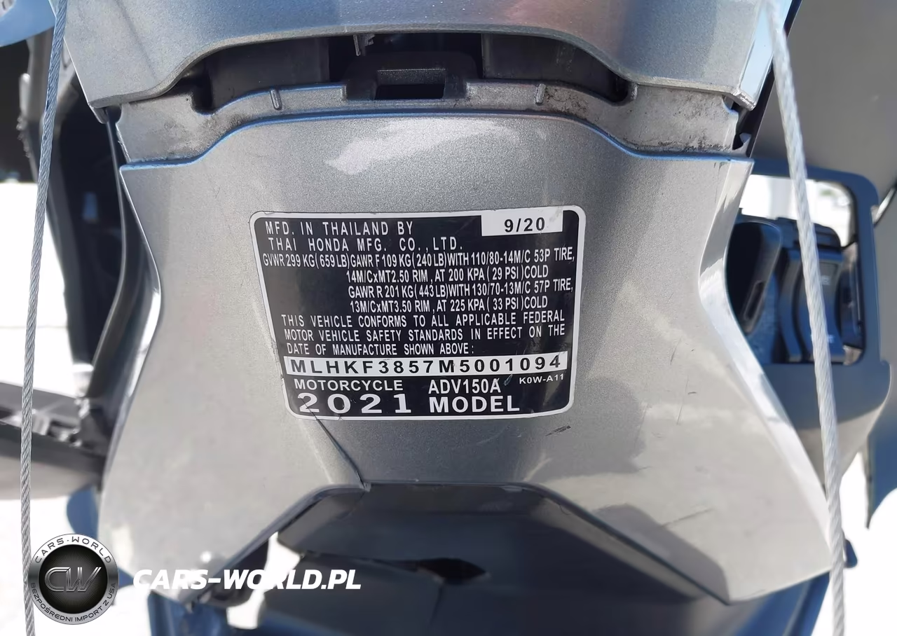 2021 Honda Adv150 A VIN:MLHKF3857M5001094 - 10