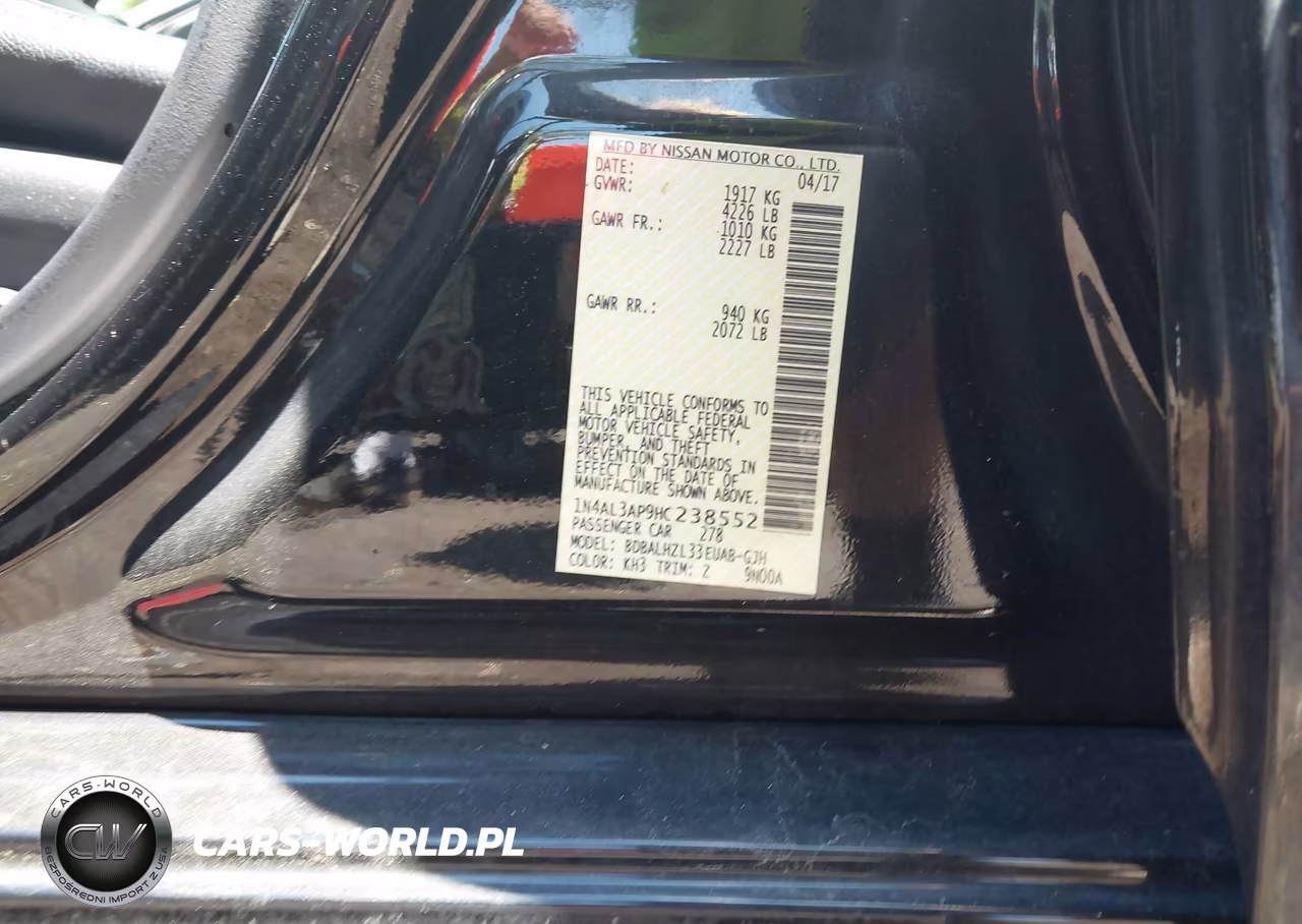 2017 Nissan Altima 2.5 Sr VIN:1N4AL3AP9HC238552 - 9