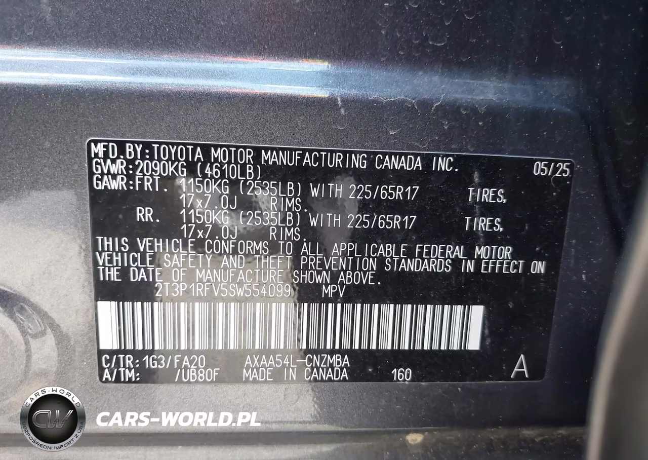 2025 Toyota Rav4 Xle VIN:2T3P1RFV5SW554099 - 9