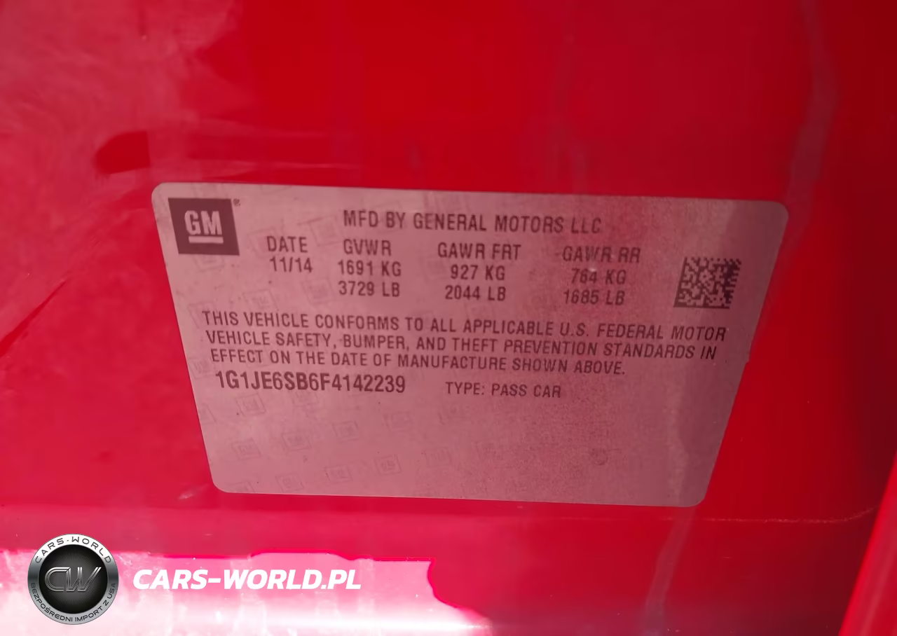 2015 Chevrolet Sonic Ltz Auto VIN:1G1JE6SB6F4142239 - 9