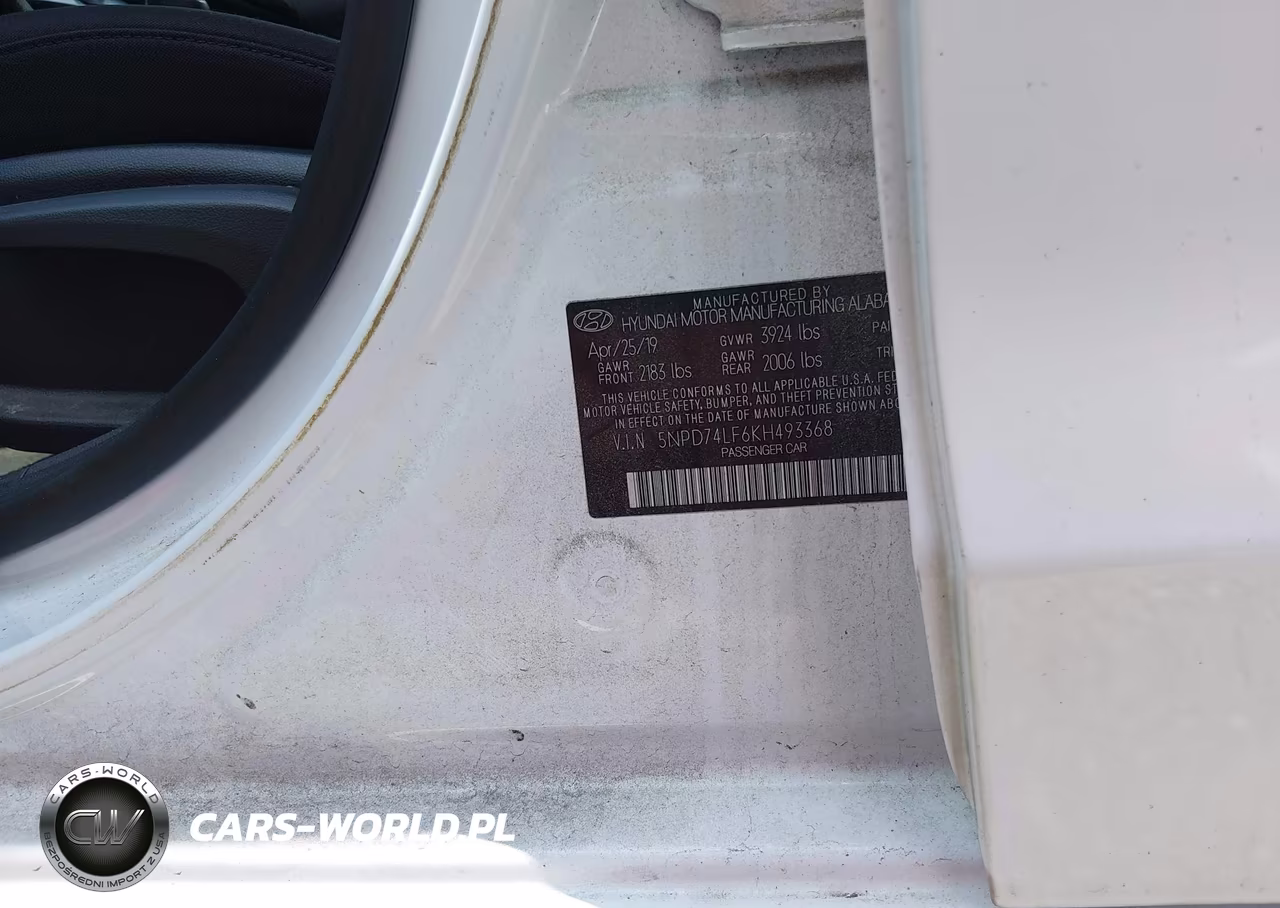 2019 Hyundai Elantra Se VIN:5NPD74LF6KH493368 - 9