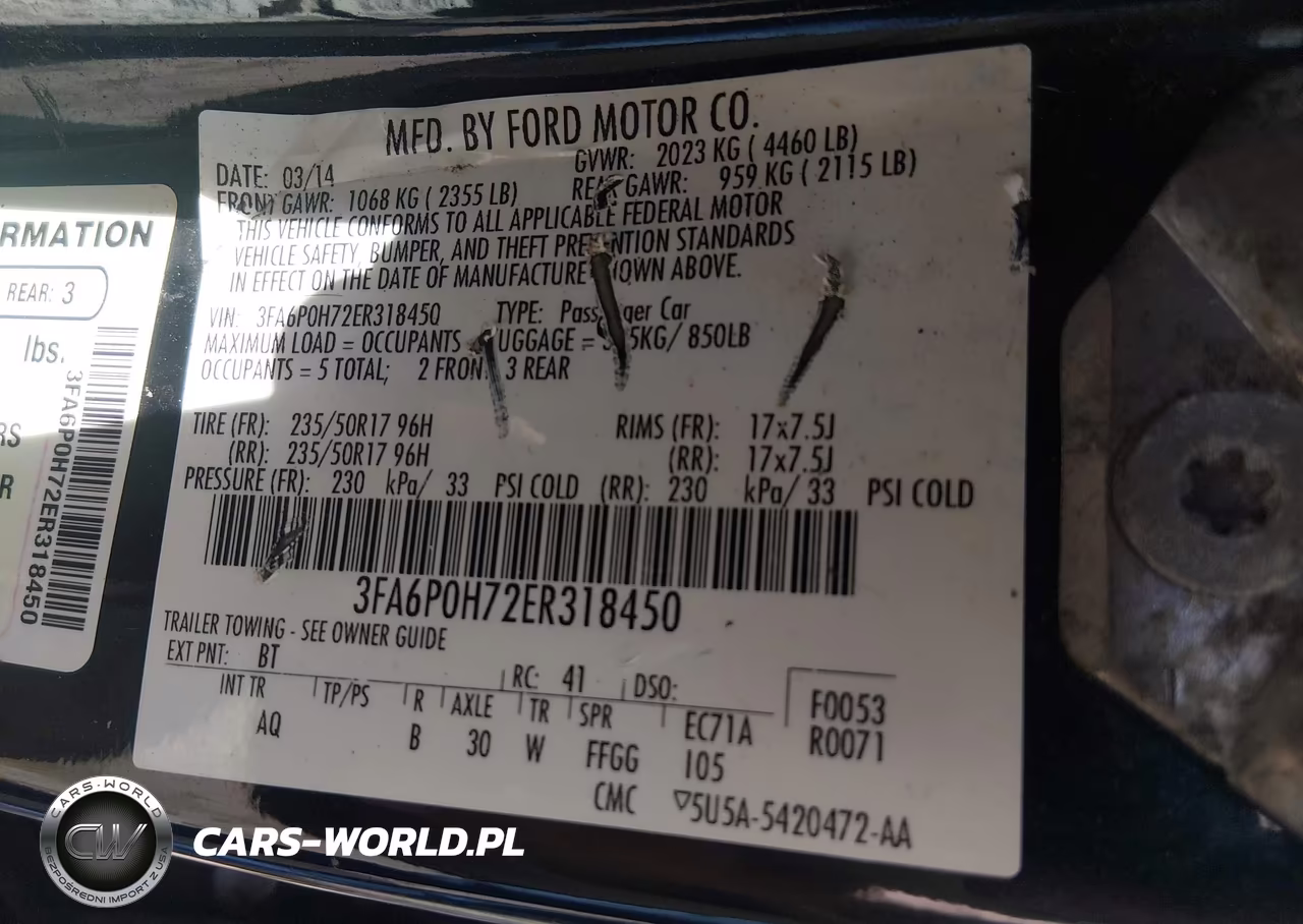 2014 Ford Fusion Se VIN:3FA6P0H72ER318450 - 9
