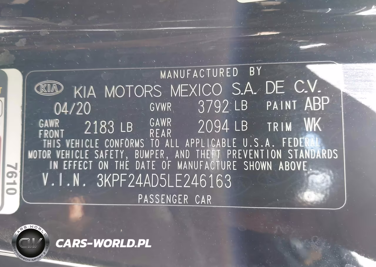2020 Kia Forte Lxs VIN:3KPF24AD5LE246163 - 9